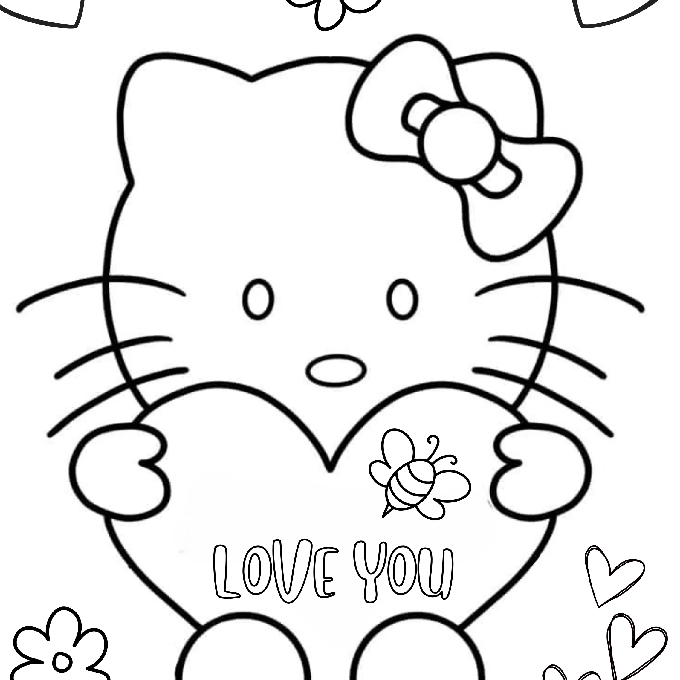 Hello Kitty Coloring Pages