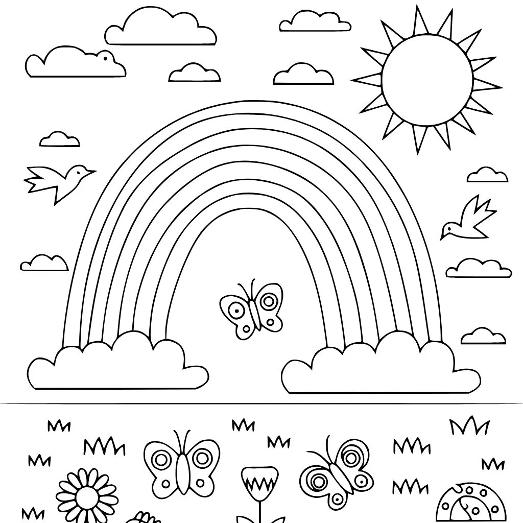 Explore the Magic of Rainbow Coloring Pages