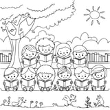 Fun Learning Coloring Page of Kids